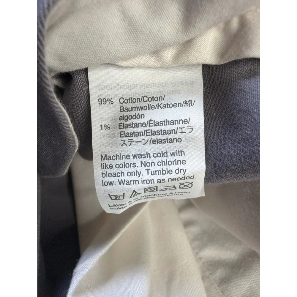 J.Crew Bedford Gray Micro Pattern Chino Pants Mens 34x32 Straight Leg Cotton - Picture 4 of 5